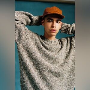 bdg — neppy crewneck sweater in taupe